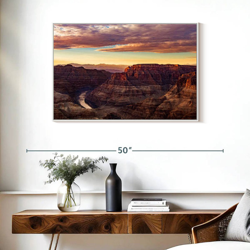 Grand Canyon Rock Forms, Cadre flottant blanc, 37 po x 25 po