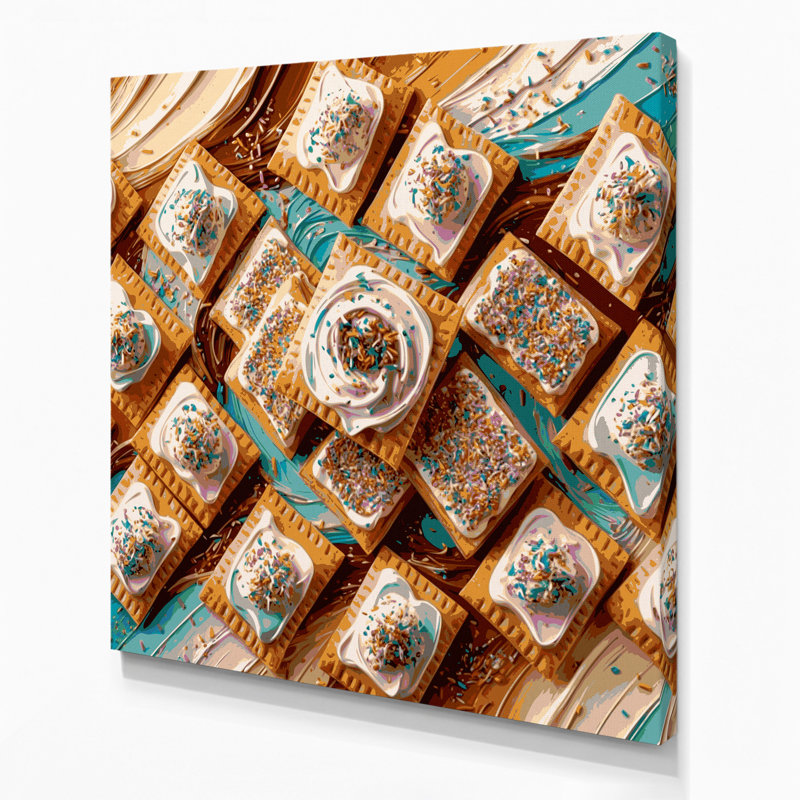 Art mural sur toile Desserts Pop Tarts, H 16 po x l 16 po