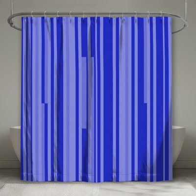 Rideaux de douche extra longs à rayures verticales