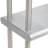 Open Base Stainless Steel Table with Double Tier Overshelf-64164874
