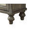 Console Velika au fini gris patiné avec 1 compartiment de rangement ouvert