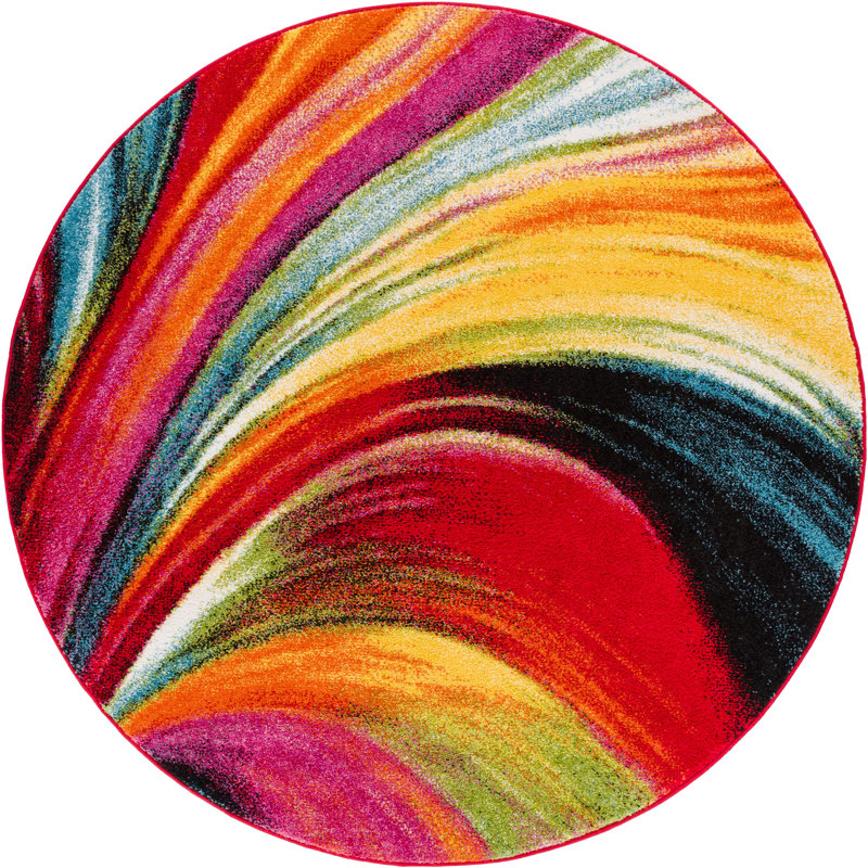 Vahe Geometric Area Rug, Round 160cm
