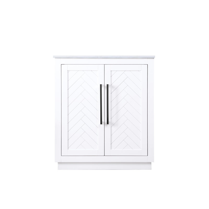30 inch Single Bathroom Vanity, White