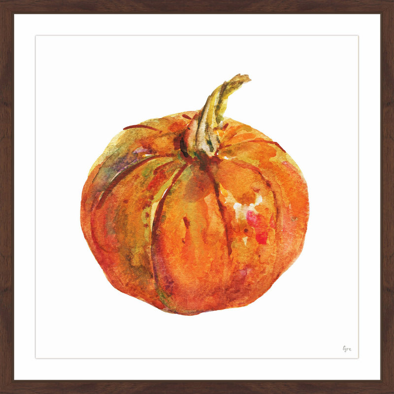 «torsade pumpkin', reproduction d’art encadrée, 12 po x 12 po