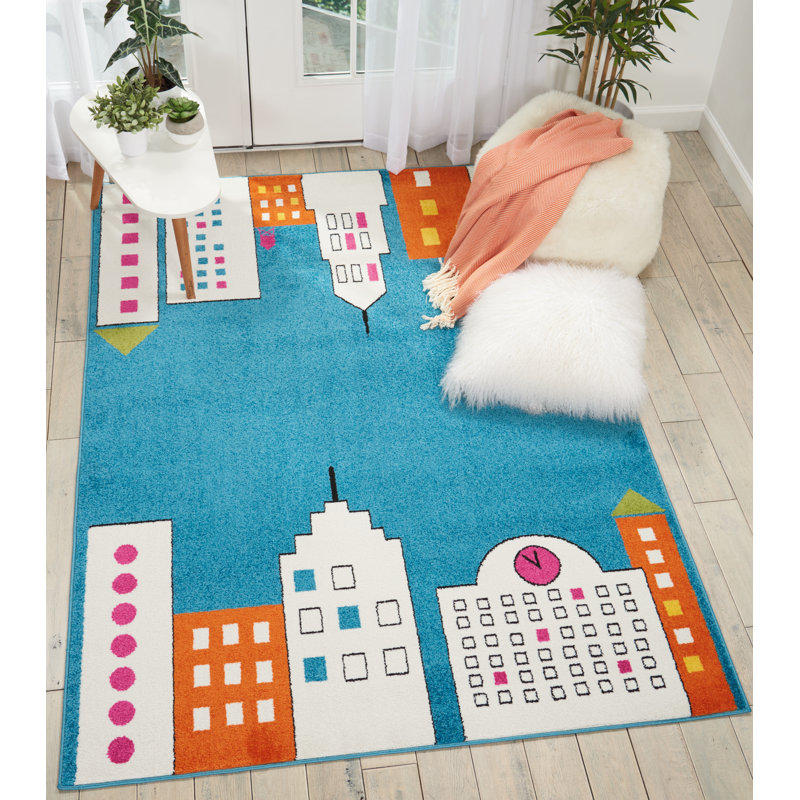 Tapis bleu area Chunn, Rectangle 5 pi 2 po x 7 pi