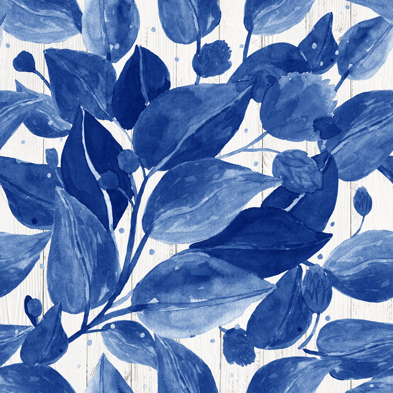 «Cerulean Blooms: A Delicate Dance», art aquarelle captivant - impressions sur toile tendue, H 20 po x l 20 po x P 1,5 po