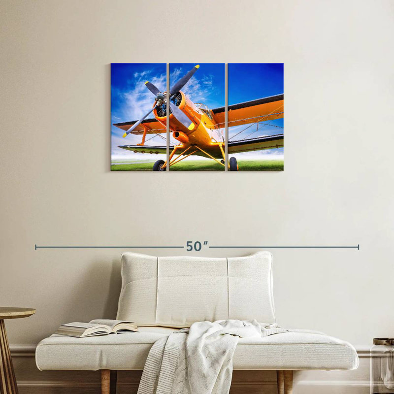 Mehar Orange Airplane, 28" H x 45" W