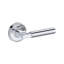 Lake Forest Full Dummy Lever with Recessed Round Rose in Satin Nickel-58173393
