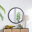32 "Miroir circulaire avec cadre perlé en métal, miroir mural pour l'entrée de la chambre à coucher du salon, miroir