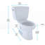 Eco Drake® 1.28 GPF (Water Efficient) Elongated Two-Pieces Toilet (Seat Included)