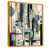 Toile avec cadre flottant or