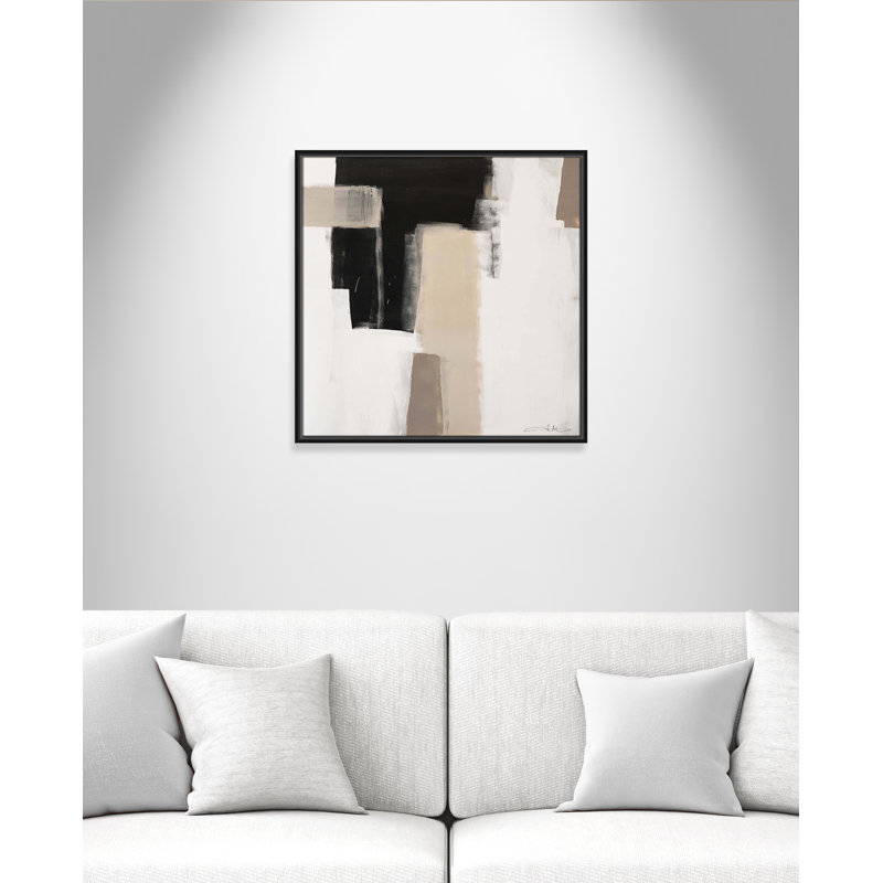Earth Scapes I-A Print by Casa Fine Arts, 25.5" H x 25.5" W x 2" D, Black Floater Framed