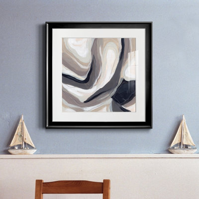 Stone Ripple III - reproduction encadrée de qualité supérieure - prête à être accrochée