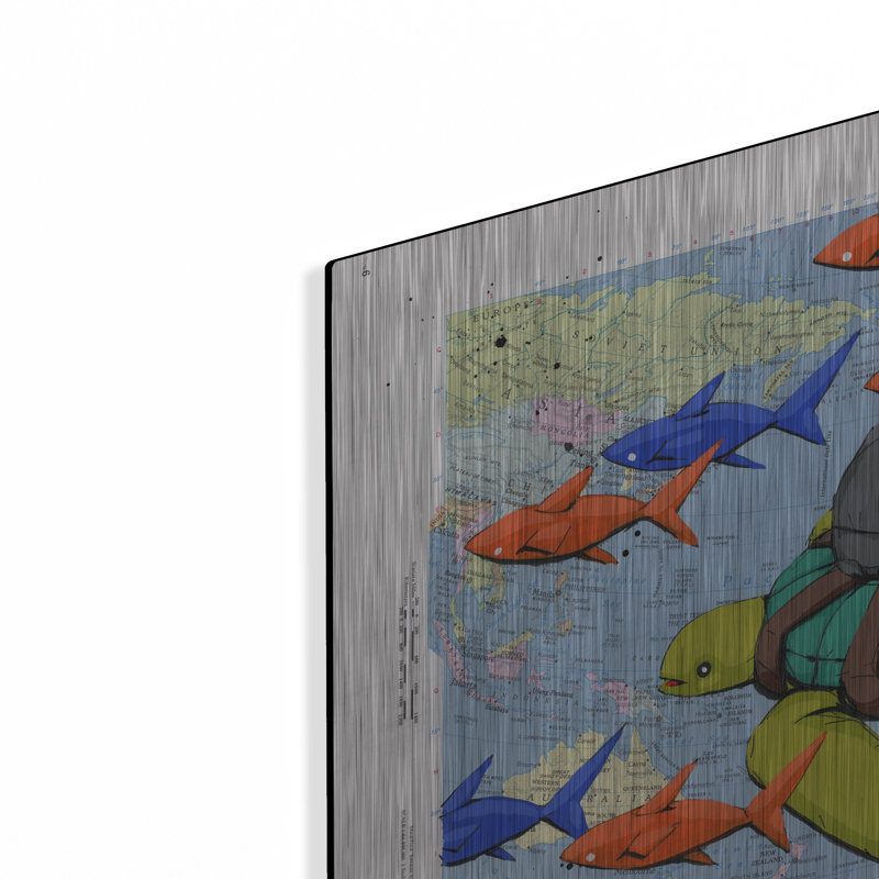 Art mural en métal Trinx «Faire le bon temps» par Ric Stultz, H 12 po x l 16 po