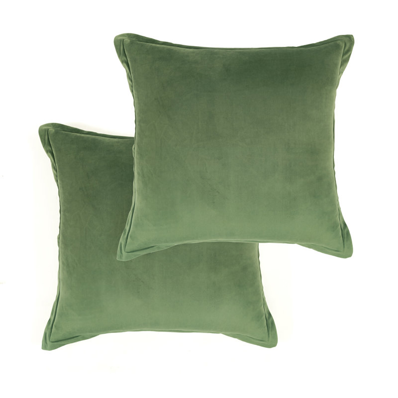 Ensemble de 2 taies décoratives en velours Dreams Euro, Vert