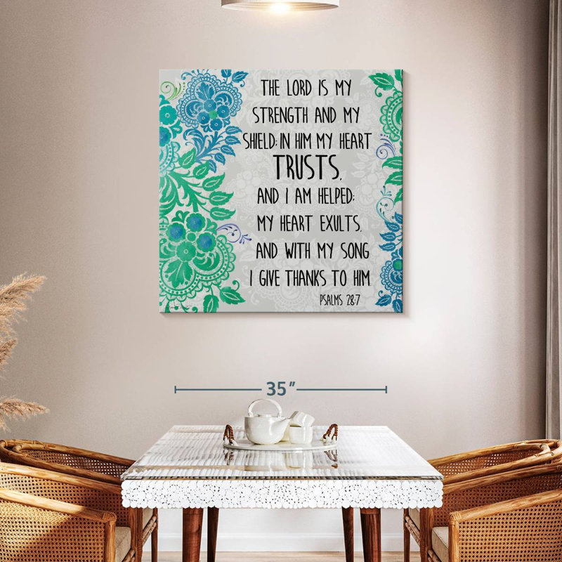Verset biblique Tergel Paisley II, H 39 po x l 39 po