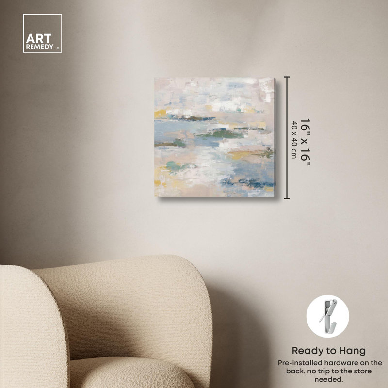 «Tranquil Harbor I», reproduction d'art sur toile par Art Remedy, tendue sur châssis, 16 x 16, H 16 po x l 16 po