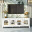 Meuble télé, meuble télé, console télé, cadre en bois massif, porte en verre Changhong, poignée en métal