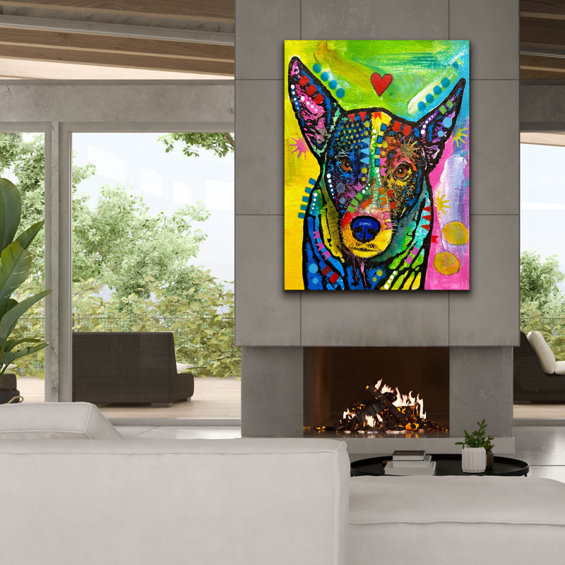 «Listening To The Sounds Of You» par Dean Russo, art mural sur toile, H 54 po x l 40 po x P 1,5 po