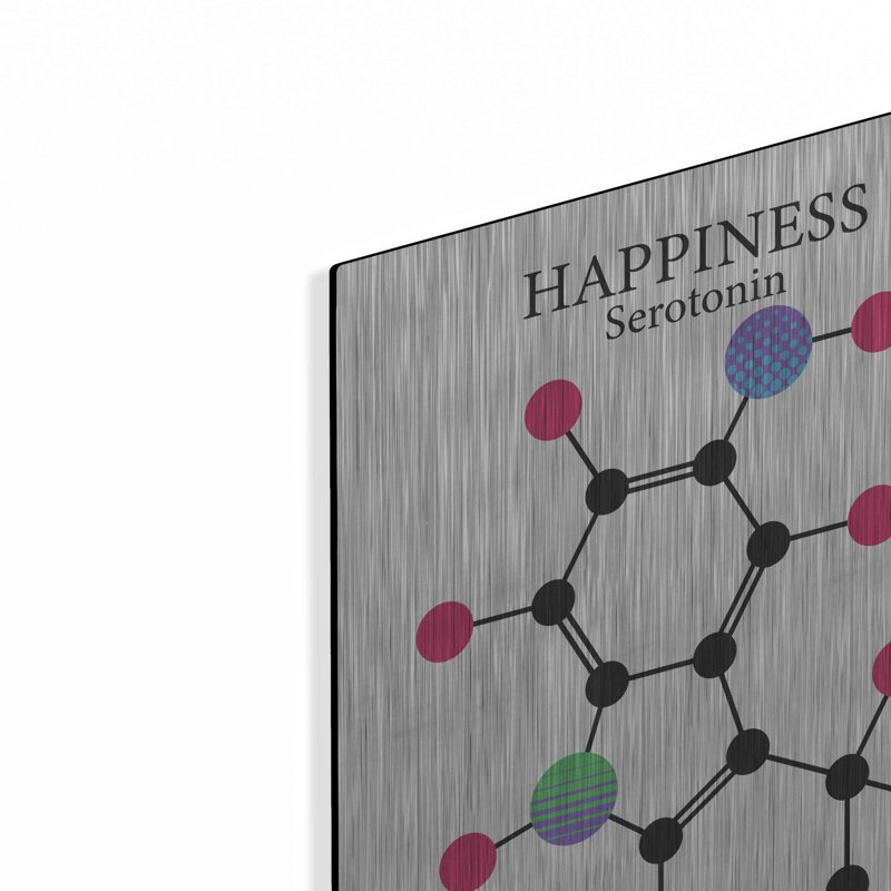 «Serotonin Molecule», art mural en métal, H 24 po x l 16 po