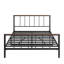 Metal Platform Bed Frame With Headboard And Footboard,Sturdy Metal Frame, No Box Spring Needed