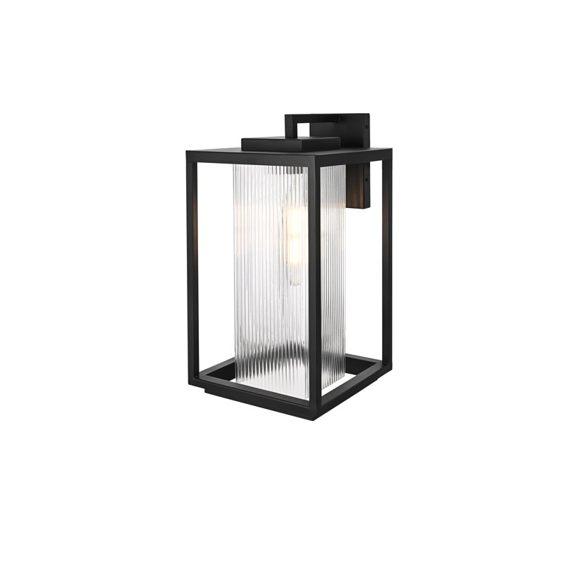 Ludlow Outdoor Wall sconce in Black, 19" H x 10" W x 11.5" D