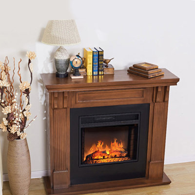 American rural-style electric fireplace core with simulated flames for heating