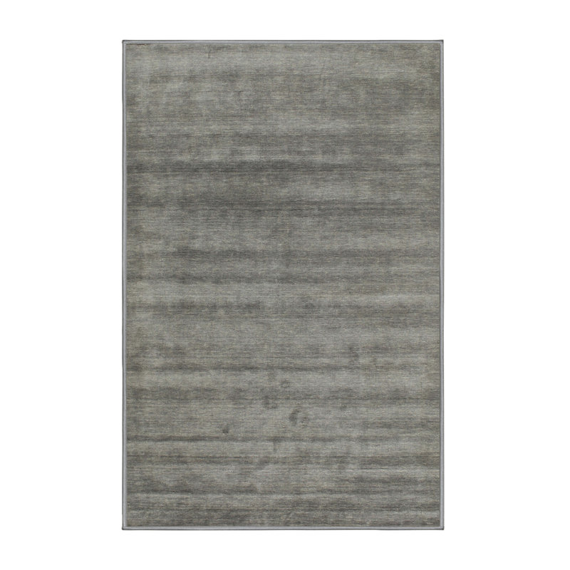Tapis contemporain noir / gris, Rectangle 7 pi x 10 pi