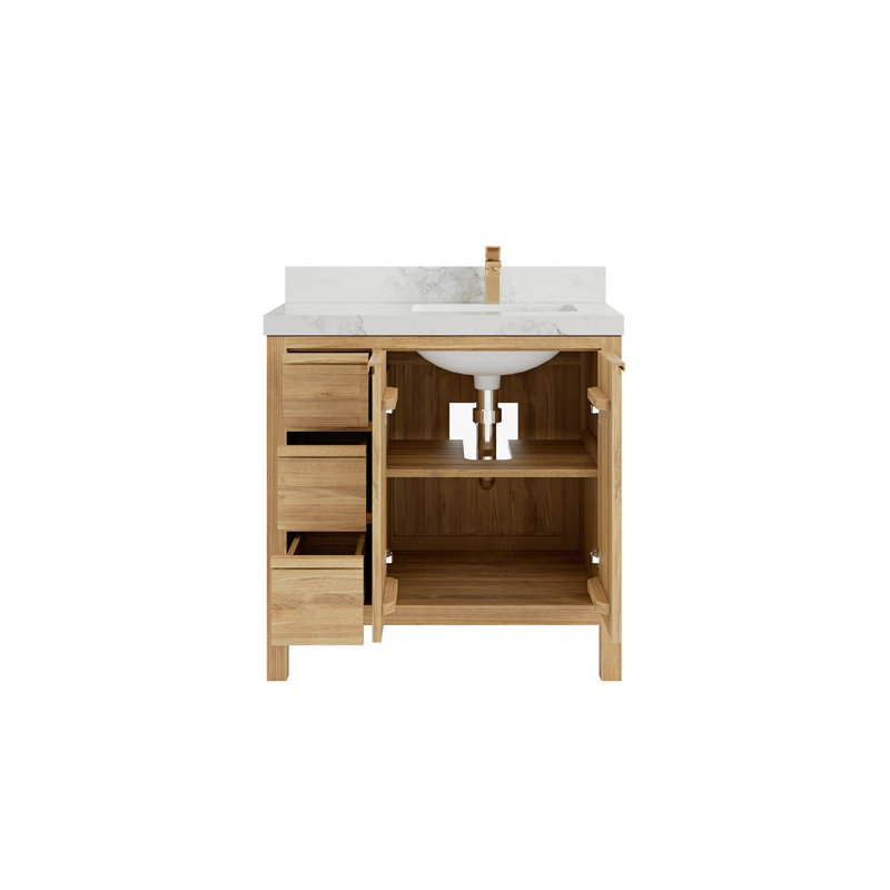 Ensemble de meuble-lavabo simple 36 po Elizabeth, Calacatta Nuvo