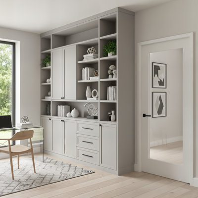 (with Door Hole & Free Hinges) Primed Solid Core Interior 1-lite Clear Glass Door