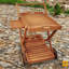 Afrin Dakota Fields Bar Cart with Solid Wood Outer Material