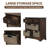 TREXM Rustic Storage Cabinet With Two Drawers And Four Classic Rattan Basket For Dining Room/Living Room-1711268612
