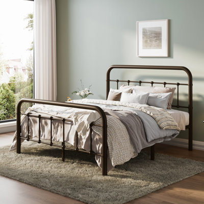 Kawamoto Metal Platform Bed Frame with Elegant Modern Design