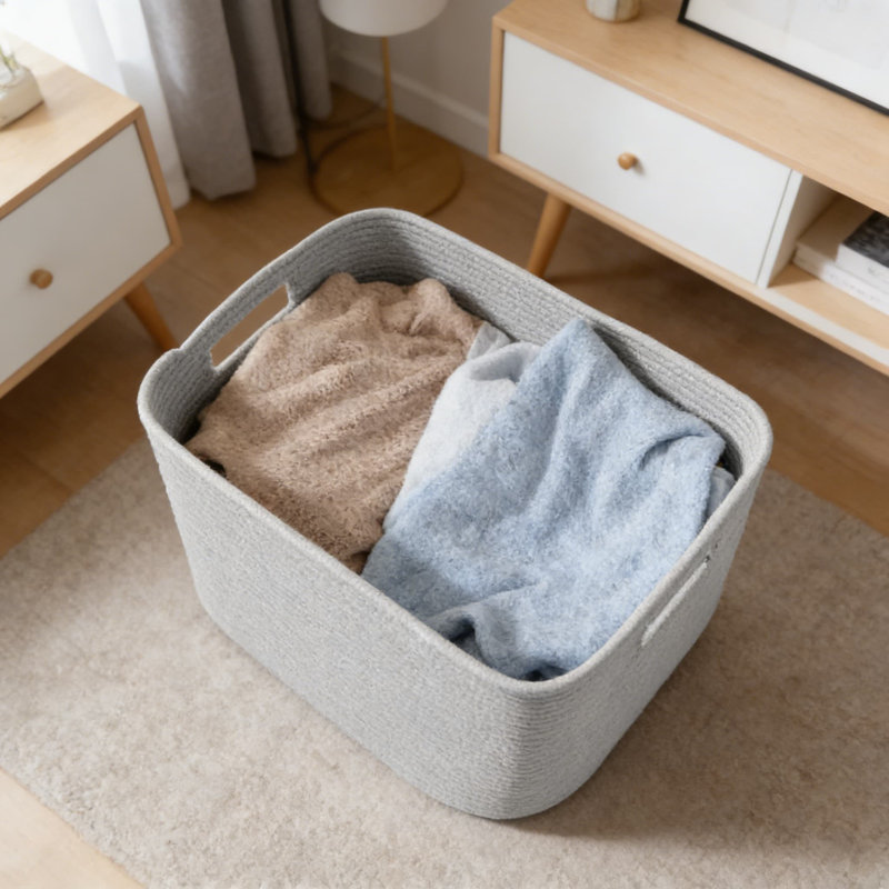 Foldable Fabric Storage Bins With Handles, 3-Pack Organizer Cubes For Shelves, Closet, Toys, And Home Organization, Gray