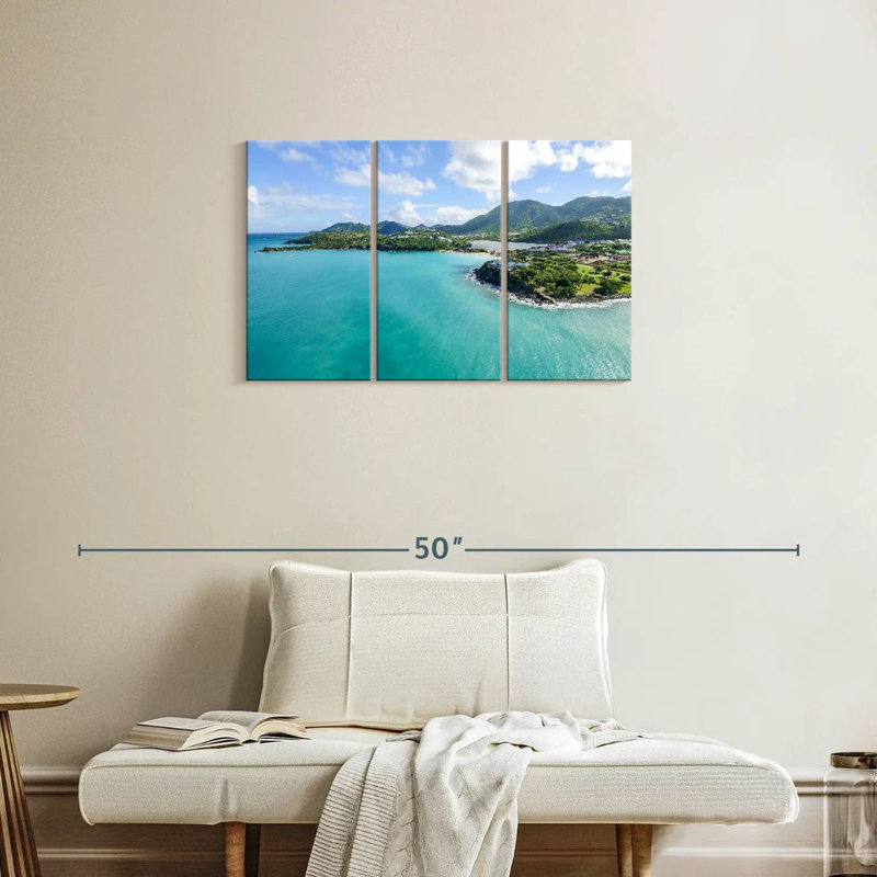 Gillard Calming Sea In Saint Martin, 20" H x 33" W