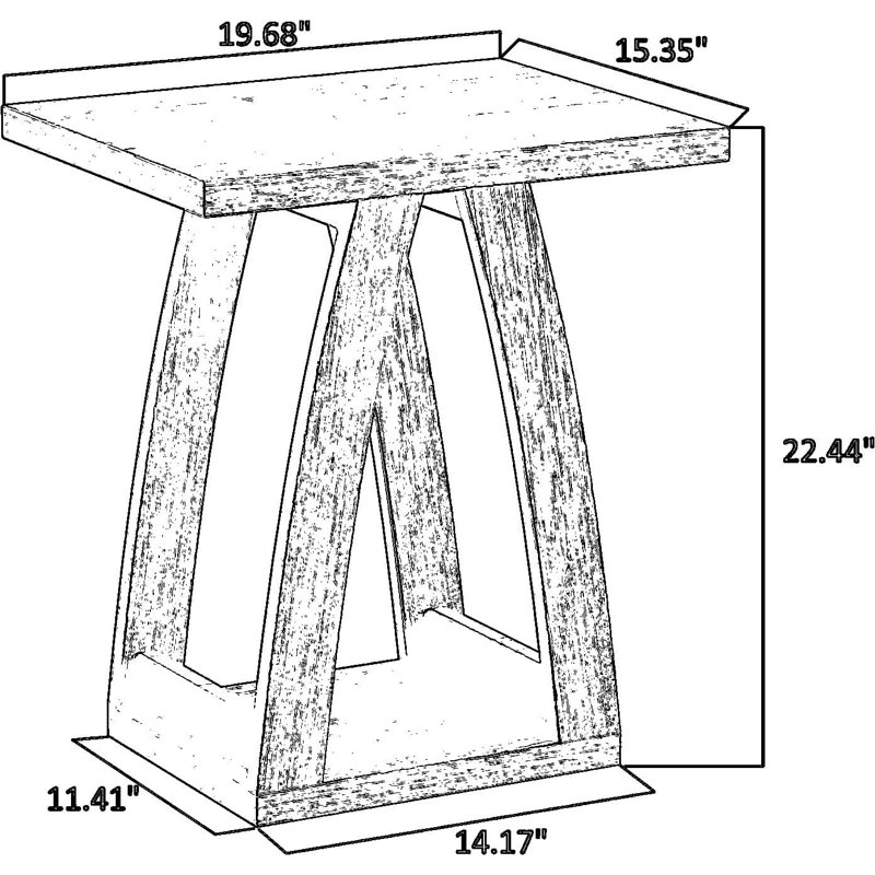 Table de bout moderne avec tablette, table d'appoint multifonctionnelle 2 pièces pour le salon, la chambre à coucher et le canapé, fabrication en bois d'ingénierie robuste