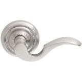 Wave/Drop Privacy (Bed & Bath) Door Lever with Round Rosette