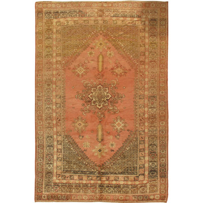 Vintage One-of-a-Kind 6'10" X 10'4" 1940s Wool Area Rug in