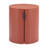 19" Brown Aluminum Round Drum End Table