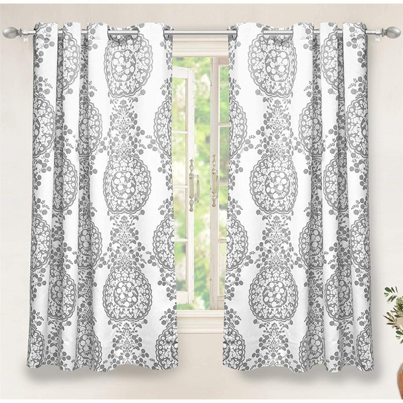 Jayton Room Darkening Curtain Pair, Gray, 52" W x 63" L