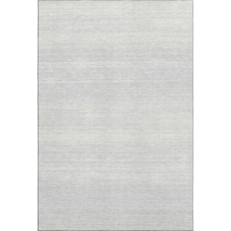Premium Machine Washable Prisco Silver Rug