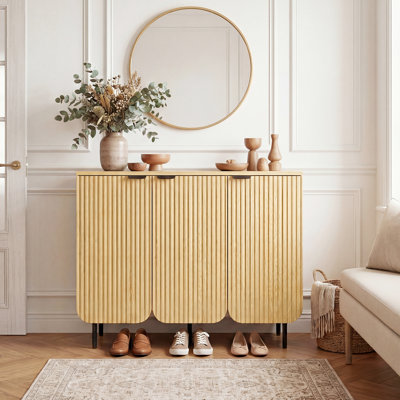 Range-chaussures cannelé moderne 22 paires avec tablettes réglables