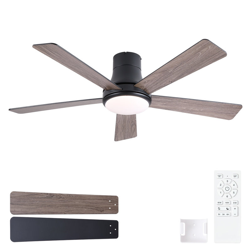 Ventilateur de plafond intelligent à DEL 52 pouces Farmhouse