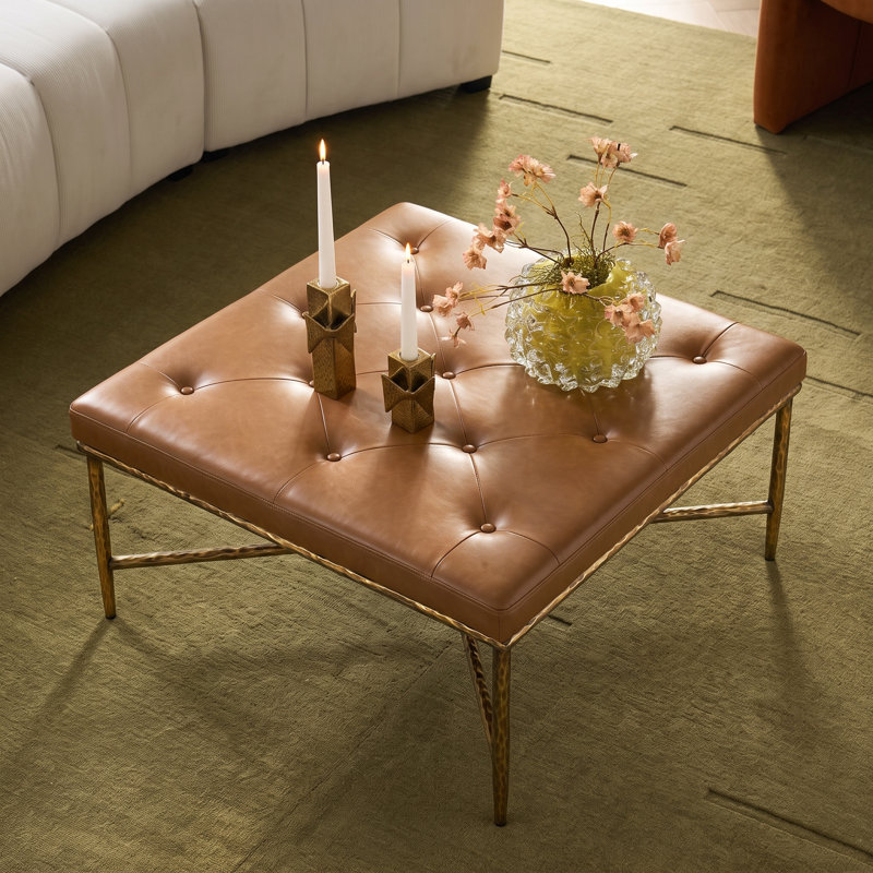 Monroe Upholstered Ottoman, Brown