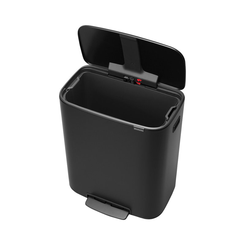 Poubelle à pédale 16 gallons (60 litres), Noir mat