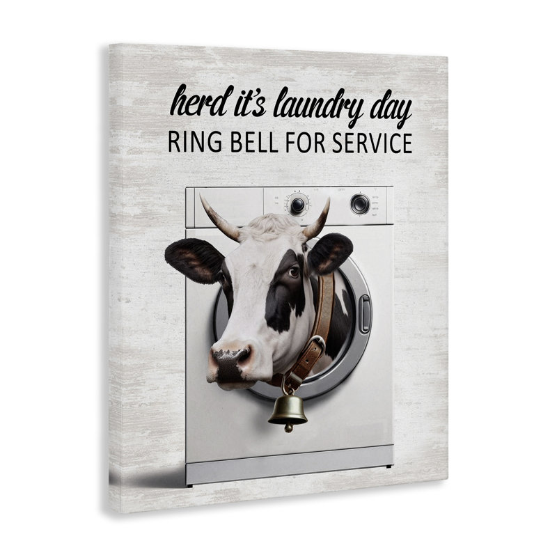 Toile Ring Cow Laundry, H 20 po x l 16 po