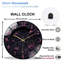 Horloge murale gothique avec roses et vignes - horloge murale moderne en verre 12 po