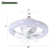 Compact 10-Inch Socket Ceiling Fan With Light, 360° Rotating Blades, Remote Control & Dimmable 3-Color LED Lighting