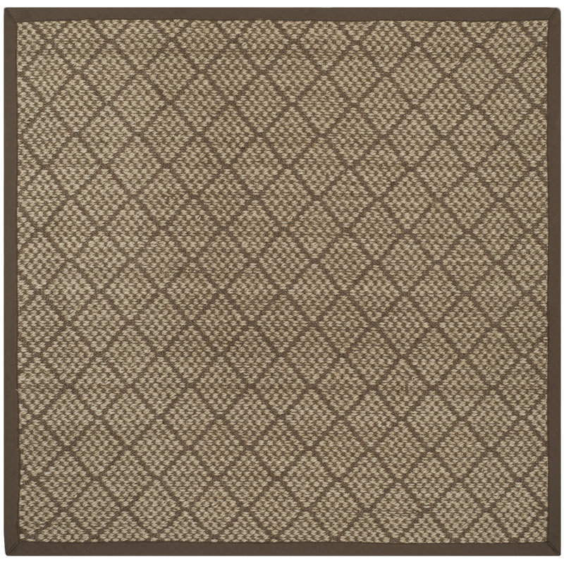 Tapis naturel à motif géométrique Aerionna, Carré 6 pi