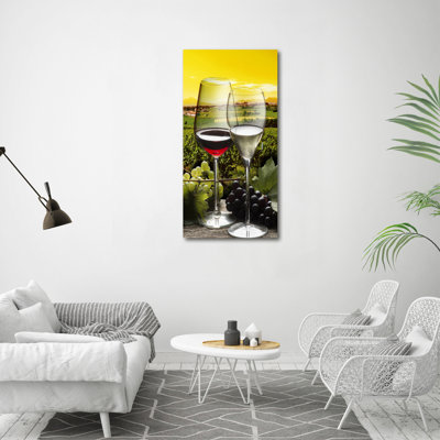 Wine And Grapes - Wrapped Canvas Print